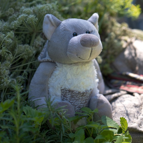 Мягкая Игрушка RELANA, Мишка в меховом белом худи с карманом, 19 см Мягкая Игрушка RELANA, Мишка в меховом белом худи с карманом, 19 см