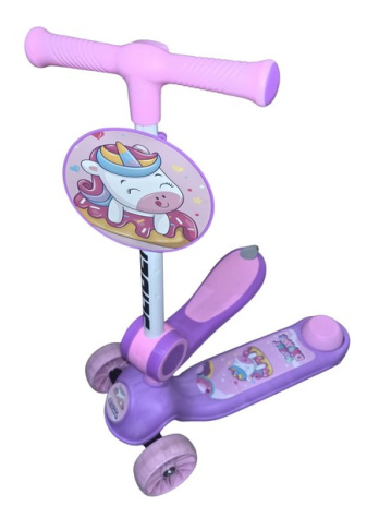 Самокат трехколесный Slider, колёса светящиеся