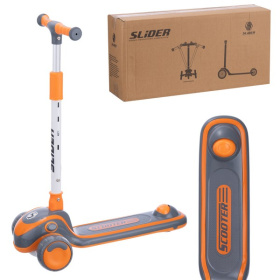 Самокат трехколесный Slider, колеса светящиеся, руль складной