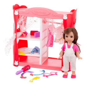Набор "Модница" Girl`s Club" в комплекте:кукла 30 см,шкафчик с одеждой,аксессуары,блестящая упаковка