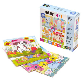 Набор.4в1. Baby Games. 4-6-9-12 Эл. В цветочном мире в/к