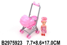 Набор "Маленькая мама" мини-куколка, коляска