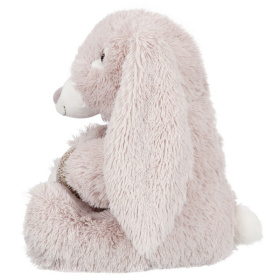 Заяц бежевый с сердцем, 25 см