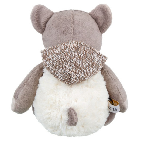 Мягкая Игрушка RELANA, Мишка в меховом белом худи с карманом, 19 см Мягкая Игрушка RELANA, Мишка в меховом белом худи с карманом, 19 см