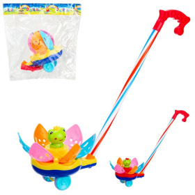 Каталка на палочке "Цветок" размер: 20*22*46 см, 2 цвета в ассортименте