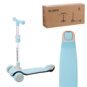 Самокат трехколесный Slider, колеса светящиеся, руль складной