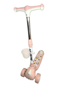 Самокат трехколесный Slider, колеса светящиеся, руль складной