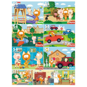 Пазлы 54 элемента.КОТЭ (10 шт. в шоубоксе)