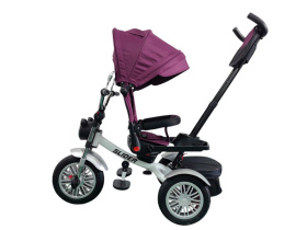 Велосипед трехколесный SLIDER, надувные колёса 12 и 10", фара, корзинка, сумочка