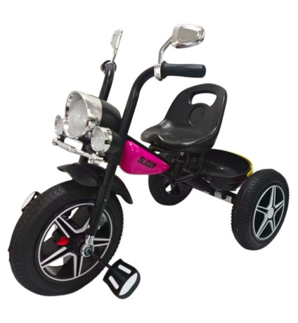 Велосипед трехколесный Slider, колеса EVA 12 и 10", фара, свет, звук, зеркала, корзинка