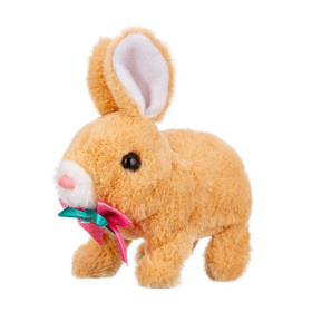 Игрушка мягкая "Зайчик" Girl's club, ходит, звуковые эффекты