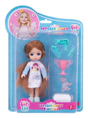 Кукла "Girls Club" 14 см, с аксессуарами, ручки и ножки у куклы шарнирные