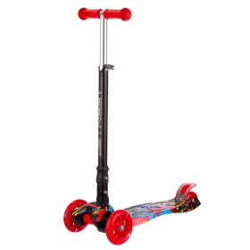 Самокат трехколесный складной, колеса PU со светом