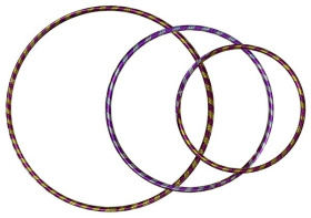 Обруч с разноцветными полосами, диаметр 60 см, 50 грамм