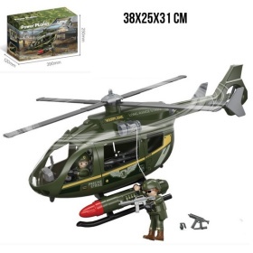 Набор "Военный", вертолет, 2 фигурки, в/к 39*12*25 см