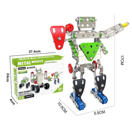 Конструктор "Робот" металлический, 231 деталь, размер: 10,5*5,5*17 см