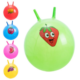 Мяч гимнастический с рожками, 55см, "Фрукты" микс цвета