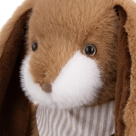Зайчик бежевый в косынке, 26 см