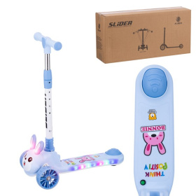 Самокат трехколесный Slider, колеса светящиеся, руль складной