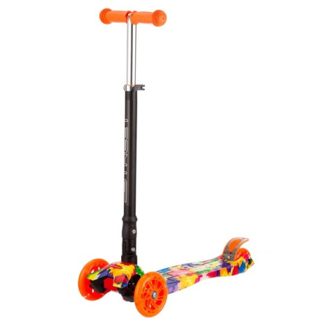 Самокат трехколесный складной, колеса PU со светом