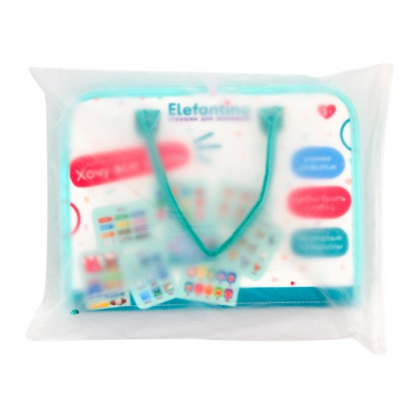 Набор развивающий Elefantino "Хочу все знать",8 страниц (элементы на липучках): цвета, формы и др.