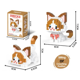 Конструктор "Котенок" 430 деталей, 2 варианта сборки, размер: 6*5,5*7,5 см/6*8,5*7 см