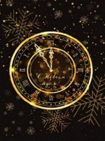 Optima Пакет подарочный с глянц. ламин. (12 шт в наборе) 22x31x10см(МL) Золотистые часы128г(собс.раз