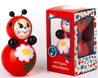 Неваляшка "Божья коровка" 17 см