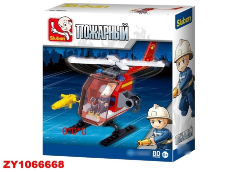 Конструктор "Пожарный вертолёт" 80 деталей