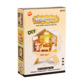 Набор «Уютный дом» куколка, питомец, мебель, аксессуары, свет, размер: 10,5*10,5*13,3 см