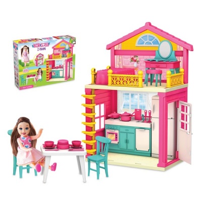 Игрушка "Дом для куклы" Lola's house 2 floors, с куклой и аксесс.