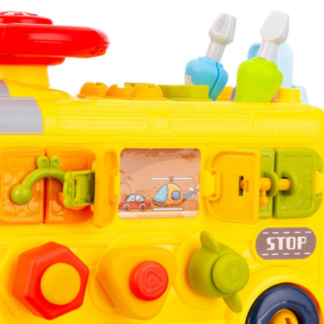 Набор развивающий Elefantino "Юный механик", в комплекте: гаечный ключ, отвертка, съемный двигатель