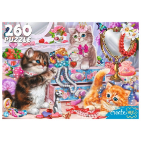 ПАЗЛЫ 260 элементов. ЗАБАВНЫЕ КОТИКИ №7