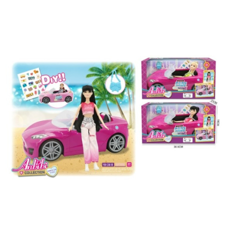 Кукла в наборе с аксессуарами, ручки на шарнирах, транспортным средством, 2 вида в ассортименте