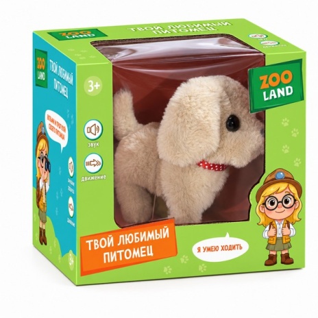 Игрушка Zooland "Щенок" функциональная: ходит, виляет хвостиком, звуковые эффекты,размер: 9*19*13 см Игрушка Zooland "Щенок" функциональная: ходит, виляет хвостиком, звуковые эффекты,размер: 9*19*13 см