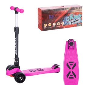 Самокат трехколесный Slider, колеса светящиеся, руль складной