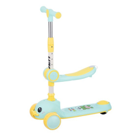 Самокат трехколесный Slider, колеса светящиеся, руль складной