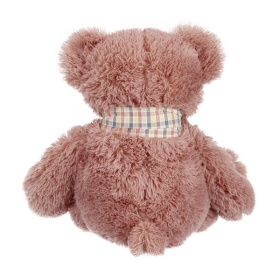 Мишка розовый с бантиком, 22 см