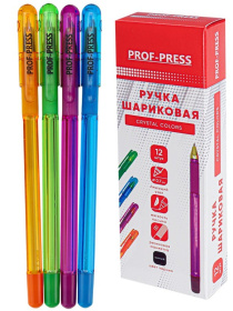 Ручка шариковая CRYSTAL COLORS, синяя ,d=0,7 мм