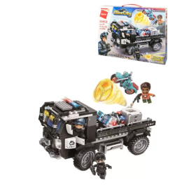 Конструктор пластик. Полицейский грузовик (352 дет.,3 фигурки,в коробке)