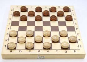 Игра настольная "Шашки" деревянные (поле 29см х 29см)