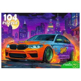 Пазлы 104 элемента. ЯРКИЙ АВТОМОБИЛЬ