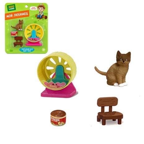 Игрушка Zooland "Мой любимец" котик с аксессуарами