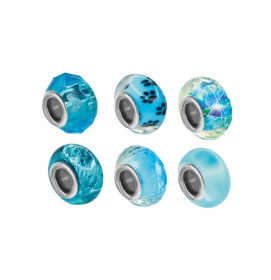 Раскопки "Бусины для браслета" (6 бусин-шармов) голубой Раскопки "Бусины для браслета" (6 бусин-шармов) голубой