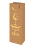 Dream cards Пакет подарочный крафт с тиснен 12x36x8,5см(Bottle) Хорошая идея, 190г(соб.раз)