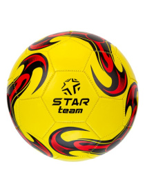 Мяч футбольный "STAR Team" PVC, 5 цв. в ассорт. (оранж. красн. зелен. желт. бел.), диаметр 22 см.