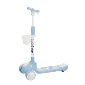 Самокат трехколесный Slider, колеса светящиеся, руль складной