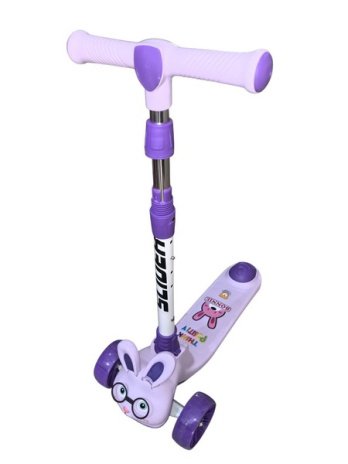 Самокат трехколесный Slider, колеса светящиеся, руль складной