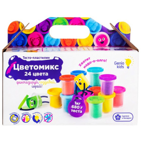 Набор для детской лепки "Тесто-пластилин 24 баночки"