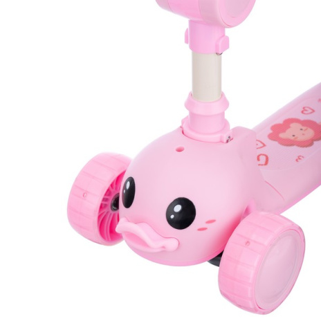 Самокат трехколесный Slider, колеса светящиеся, руль складной